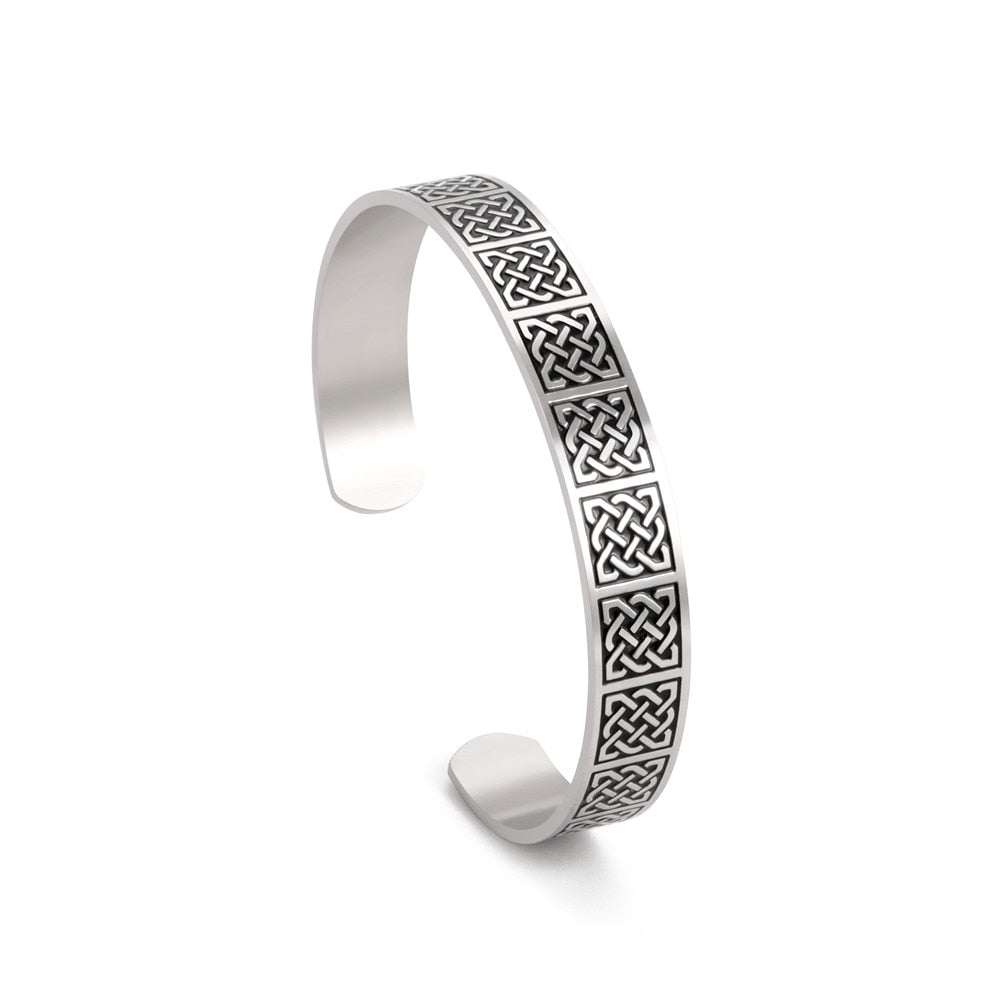 Triquetra Celtic Knot Viking Cuff Bangle