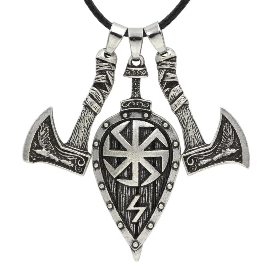 VIKING NECKLACE - AXE & SHIELD