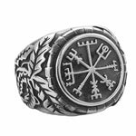 Vegvisir Viking Runic Compass Ring