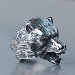 Viking Bear Head Ring