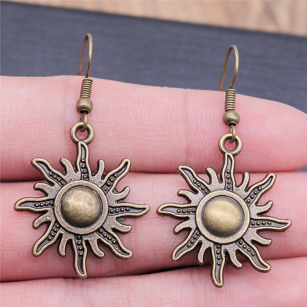 Kolovrat Sun Dangle Earrings