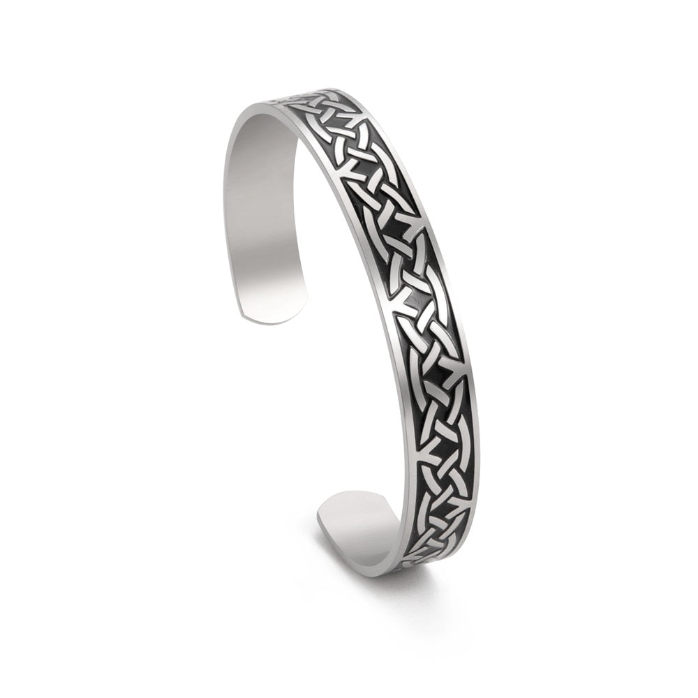 Triquetra Celtic Knot Viking Cuff Bangle