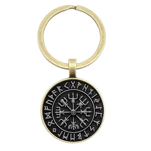 Vegvisir Runic Compass Keychain