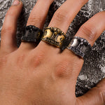 Thor Mjolnir Ring - black-silver-gold