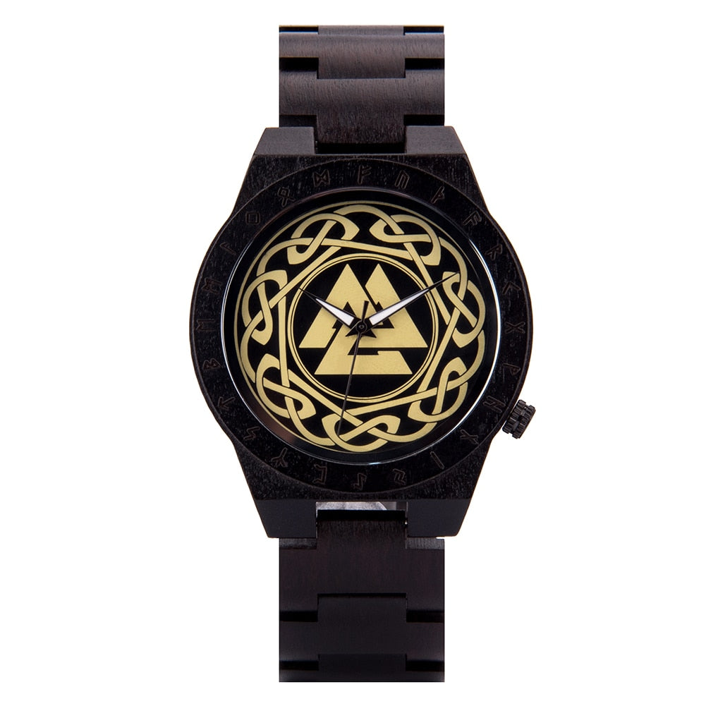 Valknut Wooden Viking Watch