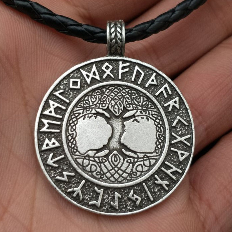 Vikings Runes Yggdrasil Tree of Life Pendant Necklace