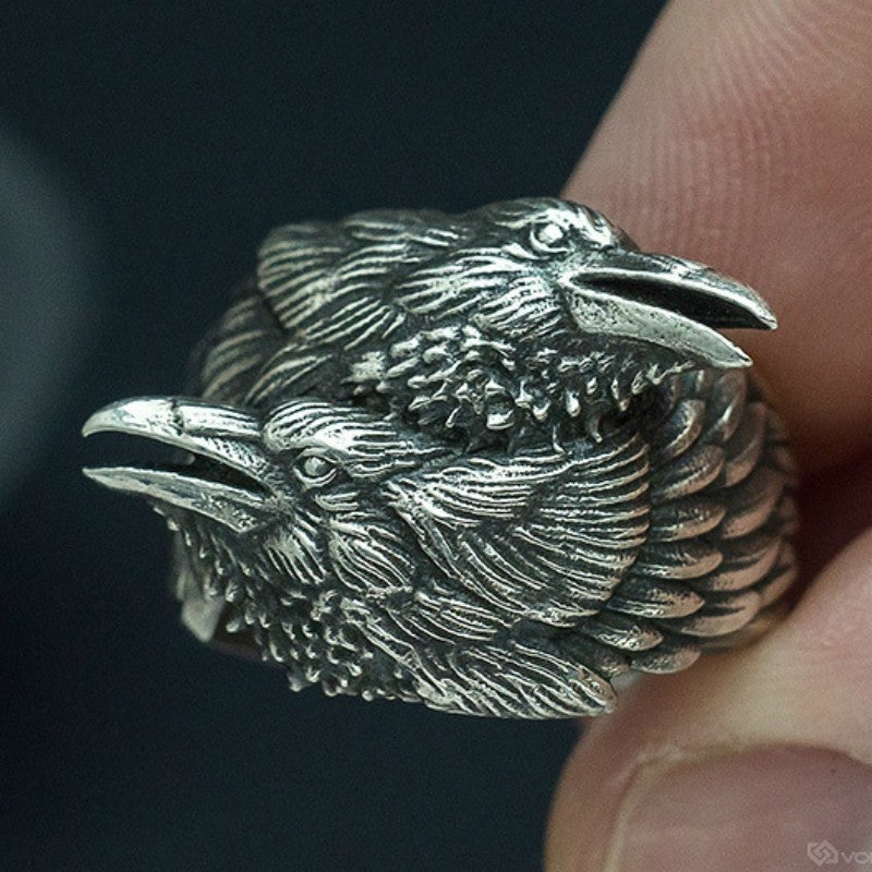 Odin's Ravens Stainless Steel Ring