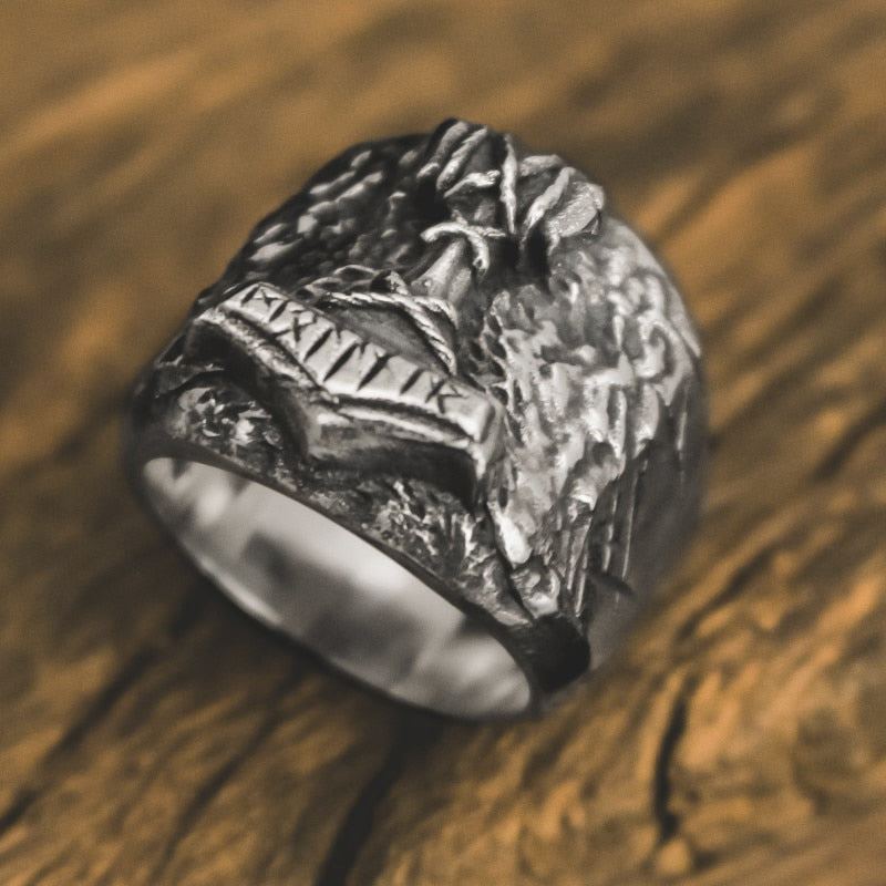 Mjolnir Ring (Thor Hammer Viking Ring)