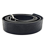 Medieval Embossed PU Leather O Ring Belt