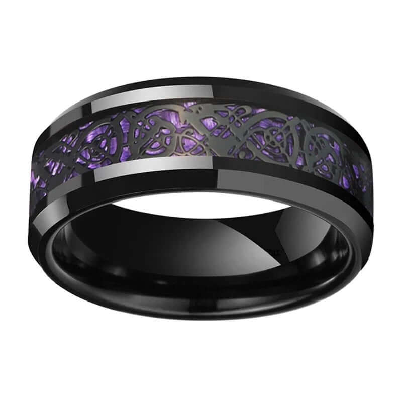 Celtic Dragon Tungsten Ring