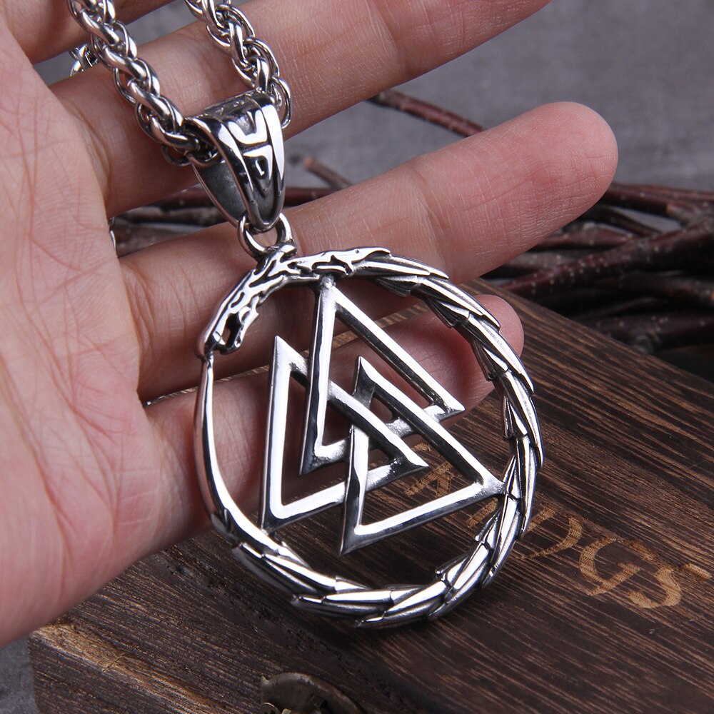 Jormungandr Valknut Necklace