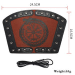 Jormungandr Viking Compass Leather Wristband