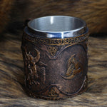 Odin With Ravens Stainless Steel Tankard Mug