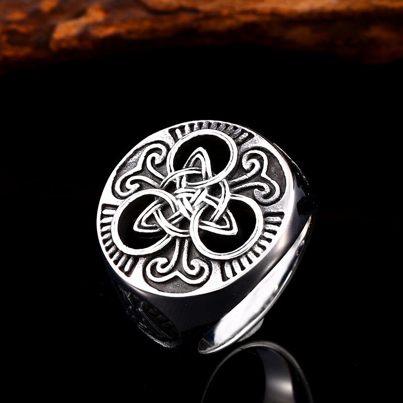 Runic Trinity Viking Ring