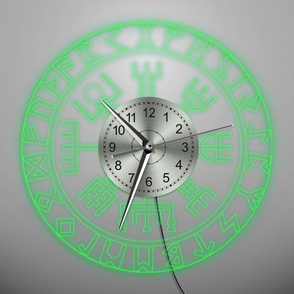 VIKING CLOCK - VEGVISIR PATTERN