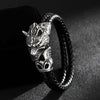 Fenrir Wolf Leather Bracelet