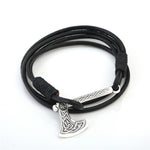 Nordic Axe Leather Bracelet