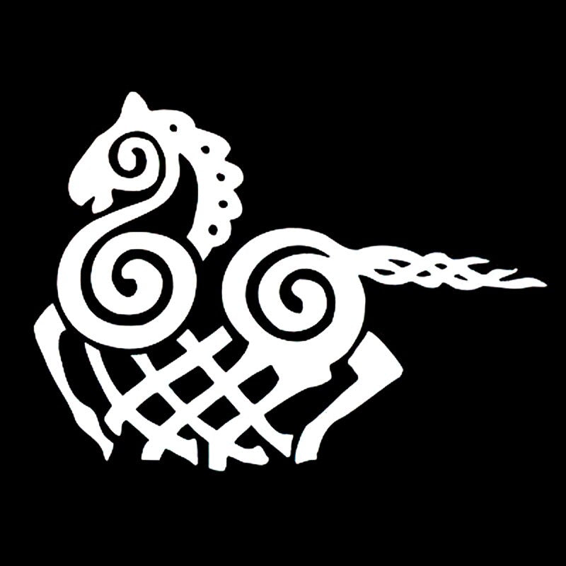 White Norse Viking Stickers