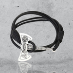 Battle Axe Wrap Leather Bracelet