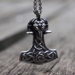 Thor's Hammer Mjolnir Goat Necklace