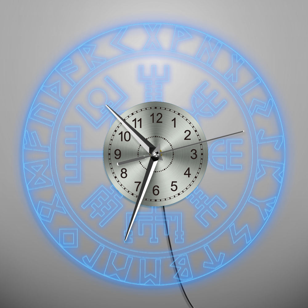 VIKING CLOCK - VEGVISIR PATTERN