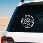 viking car white stickers