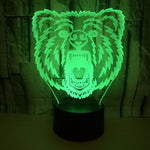 Norse Bear Color Changing 3D Night Lamp