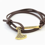 Nordic Axe Leather Bracelet