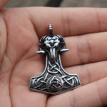 Thor's Hammer Mjolnir Goat Necklace