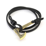 Viking Axe Wrap Leather Bracelet