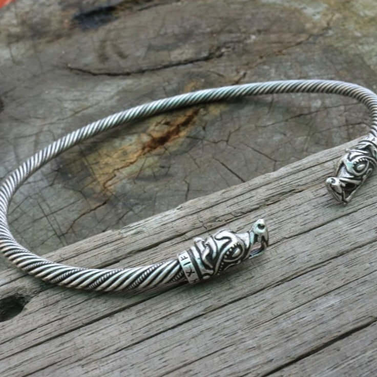 Fenrir Wolf Torc Necklace (Ragnar - Vikings TV Show)