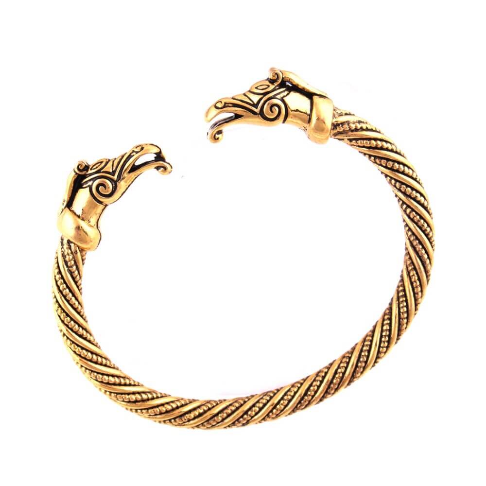 Double Horse Head Viking Arm Ring