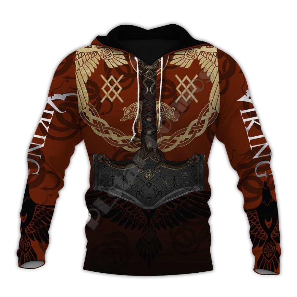 Thor's Hammer Mjolnir (Viking Hoodie)