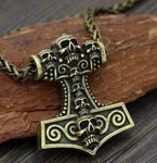 VIKING NECKLACE - MJOLNIR SKULL