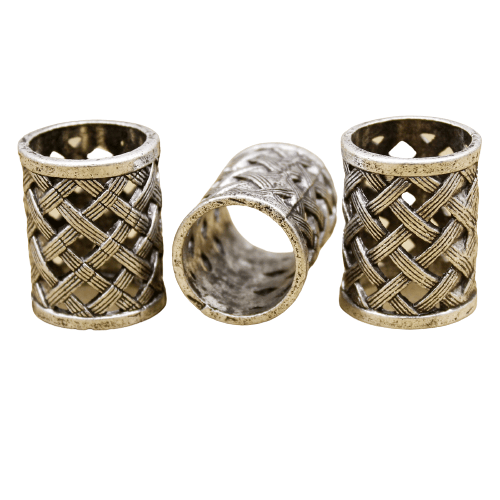 3Pcs Large Viking Weaved Hair and Beard Bead