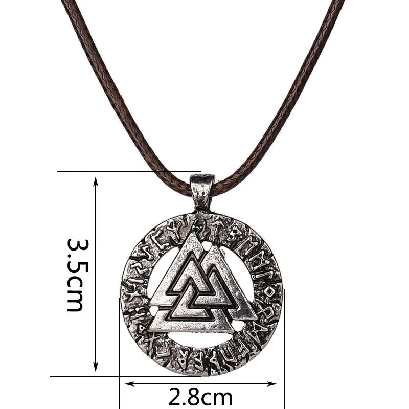 Valknut (Viking Rope Necklace) size