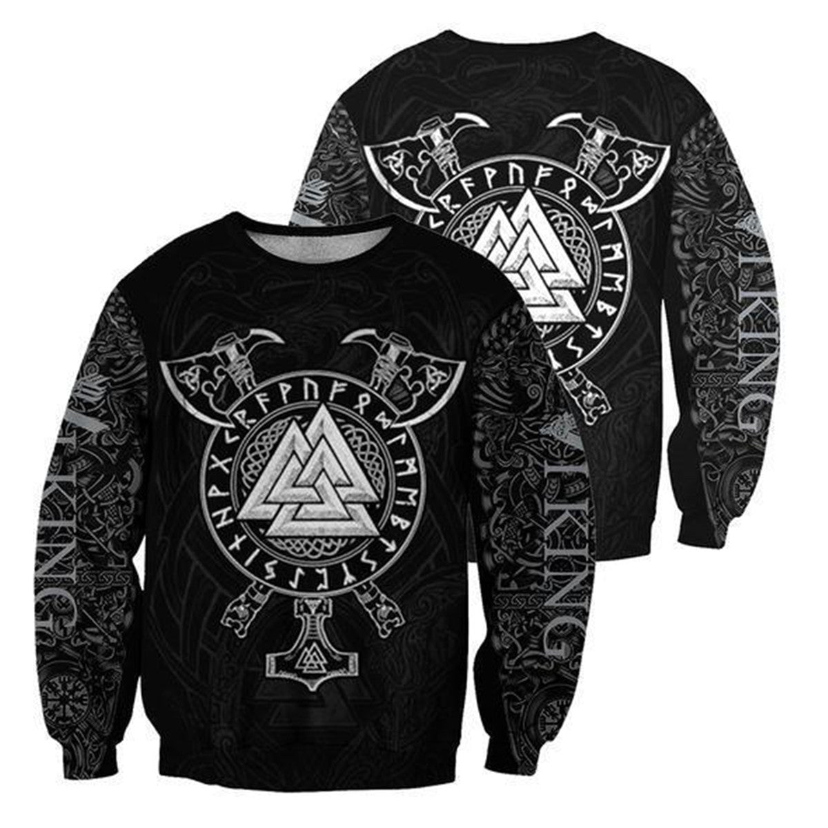 Valknut & Axe (Viking Hoodie)