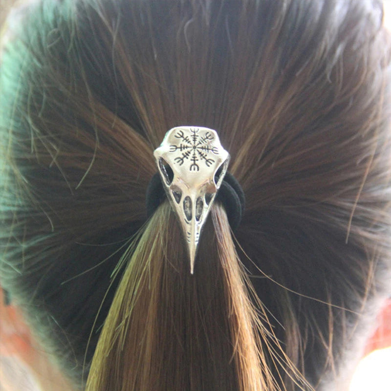 Raven Skull Elastic Hairband