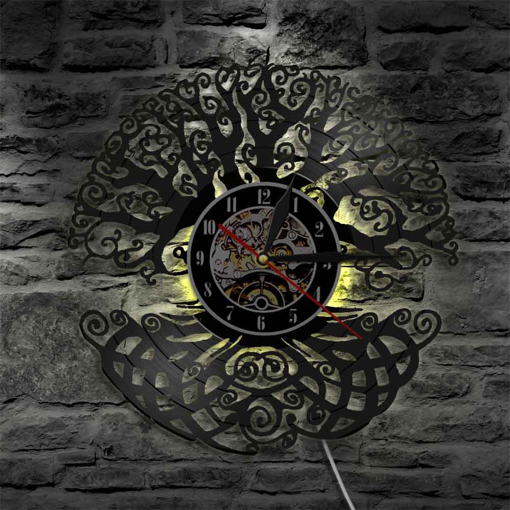 VIKING CLOCK - YGGDRASIL "TREE OF LIFE"