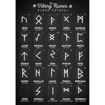 Nordic  Runes Bangle Cuff Bracelet