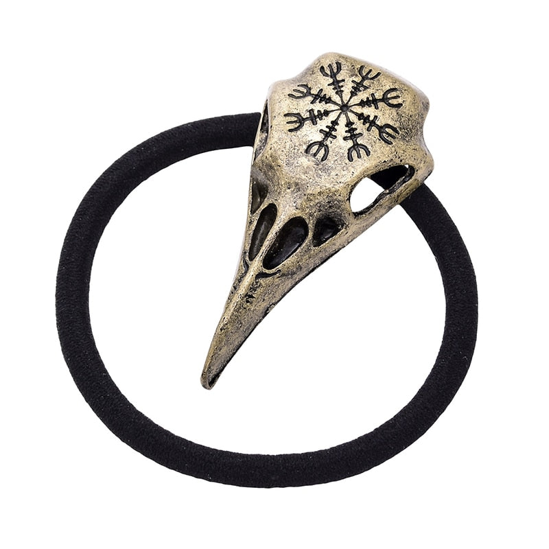 Raven Skull Elastic Hairband