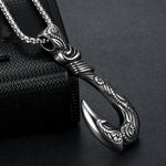 Viking Necklace With Fish Hook Pendant