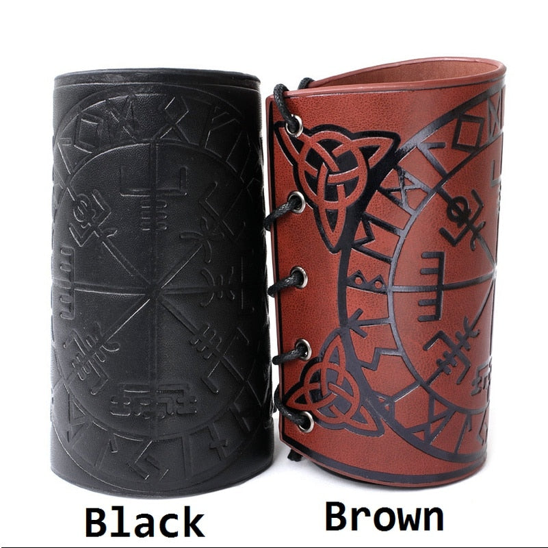 Vegvisir Compass Leather Wristband