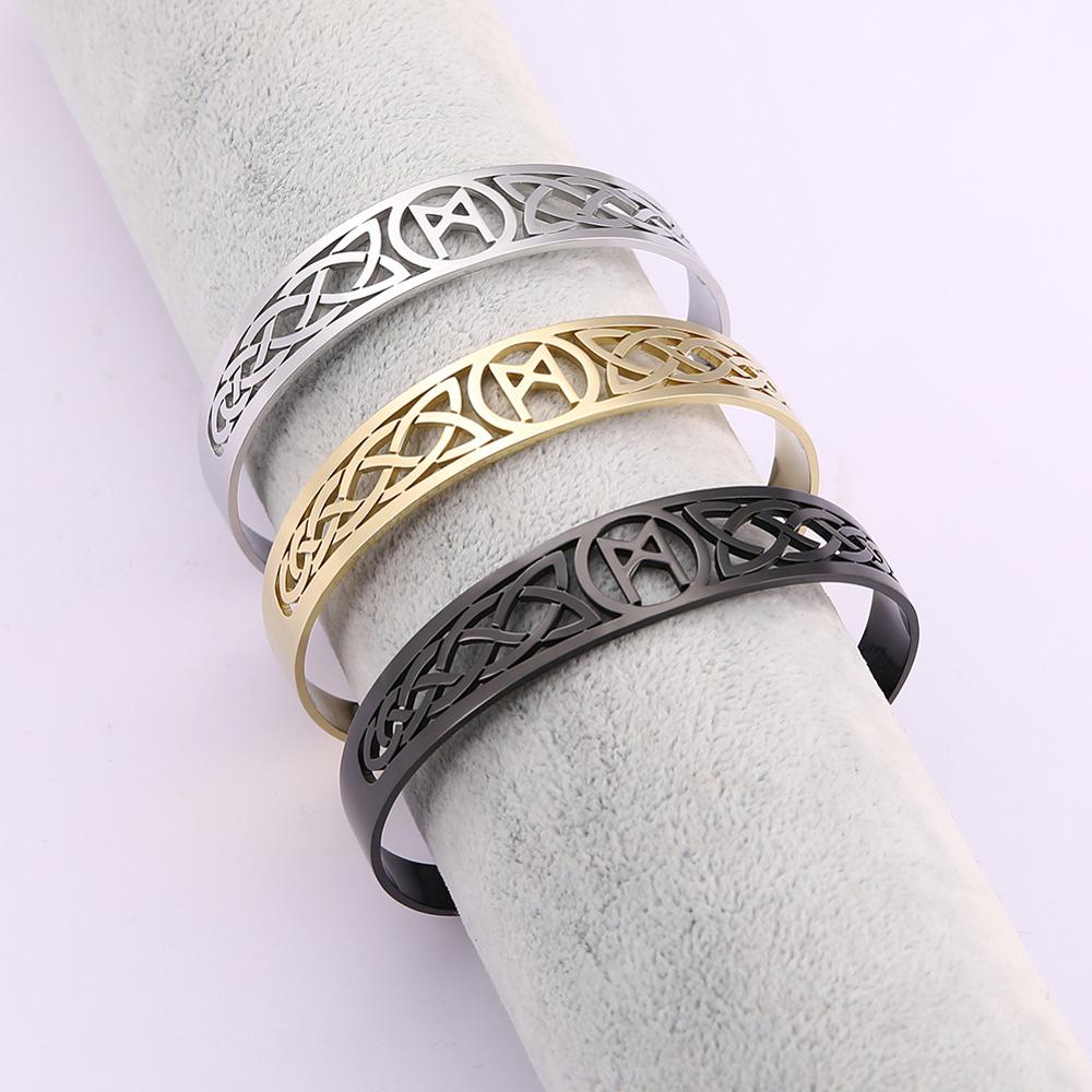 Nordic  Runes Bangle Cuff Bracelet