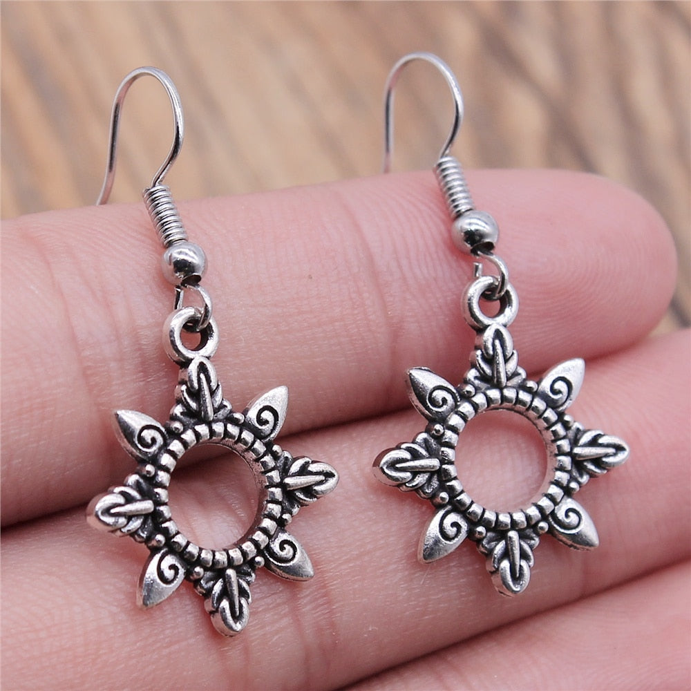 Kolovrat Sun Dangle Earrings