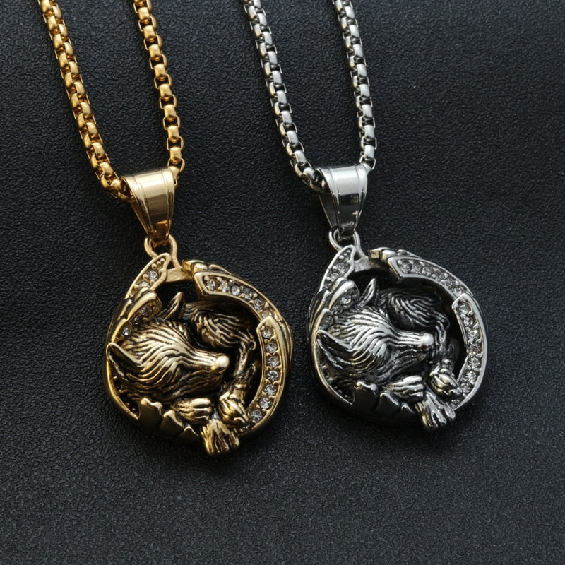 Nordic Wolf Fenrir Pendant