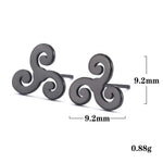 Celtic Triskele Spiral Earrings