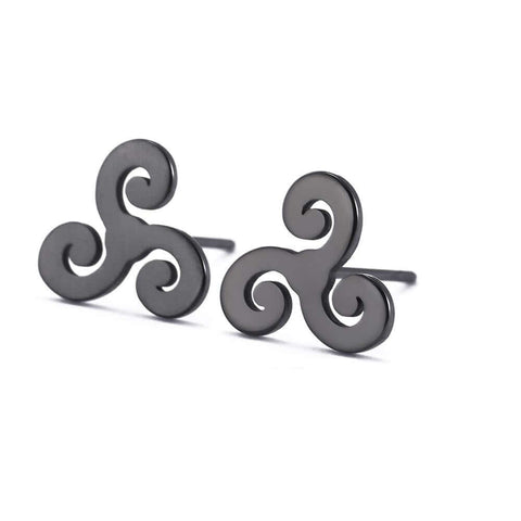 Celtic Triskele Spiral Earrings