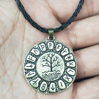 Vikings Runes Yggdrasil Tree of Life Pendant Necklace