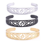 Nordic  Runes Bangle Cuff Bracelet